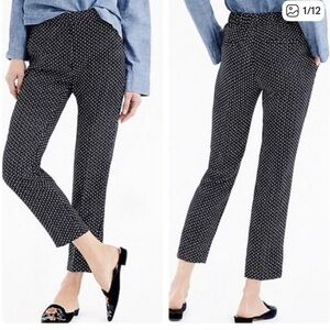 J. Crew Navy easy pant in  foulard print , size 6 like new!!